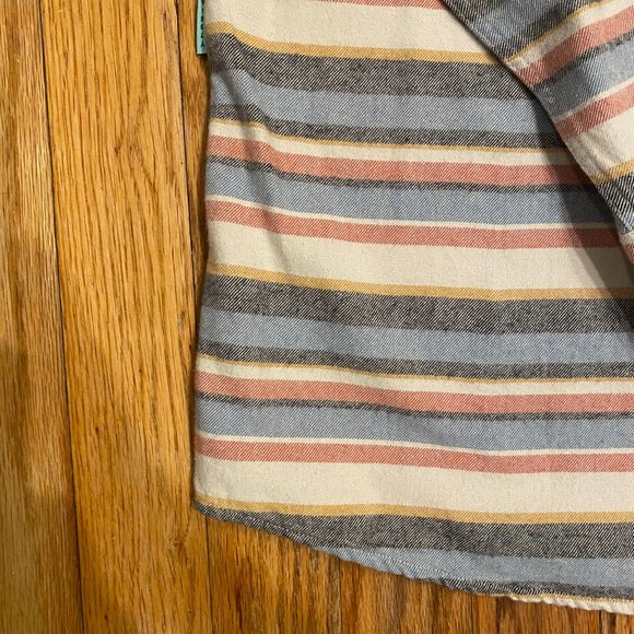 VISSLA New Men's Central Coast Flannel Long Sleeve Button Down Size Large Dune - Picture 5 of 6